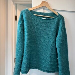 Rhythm Teal Women's Crew Neck Sweater